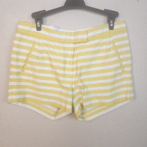 J. Crew Yellow and White Striped Shorts Size 4 (5899)